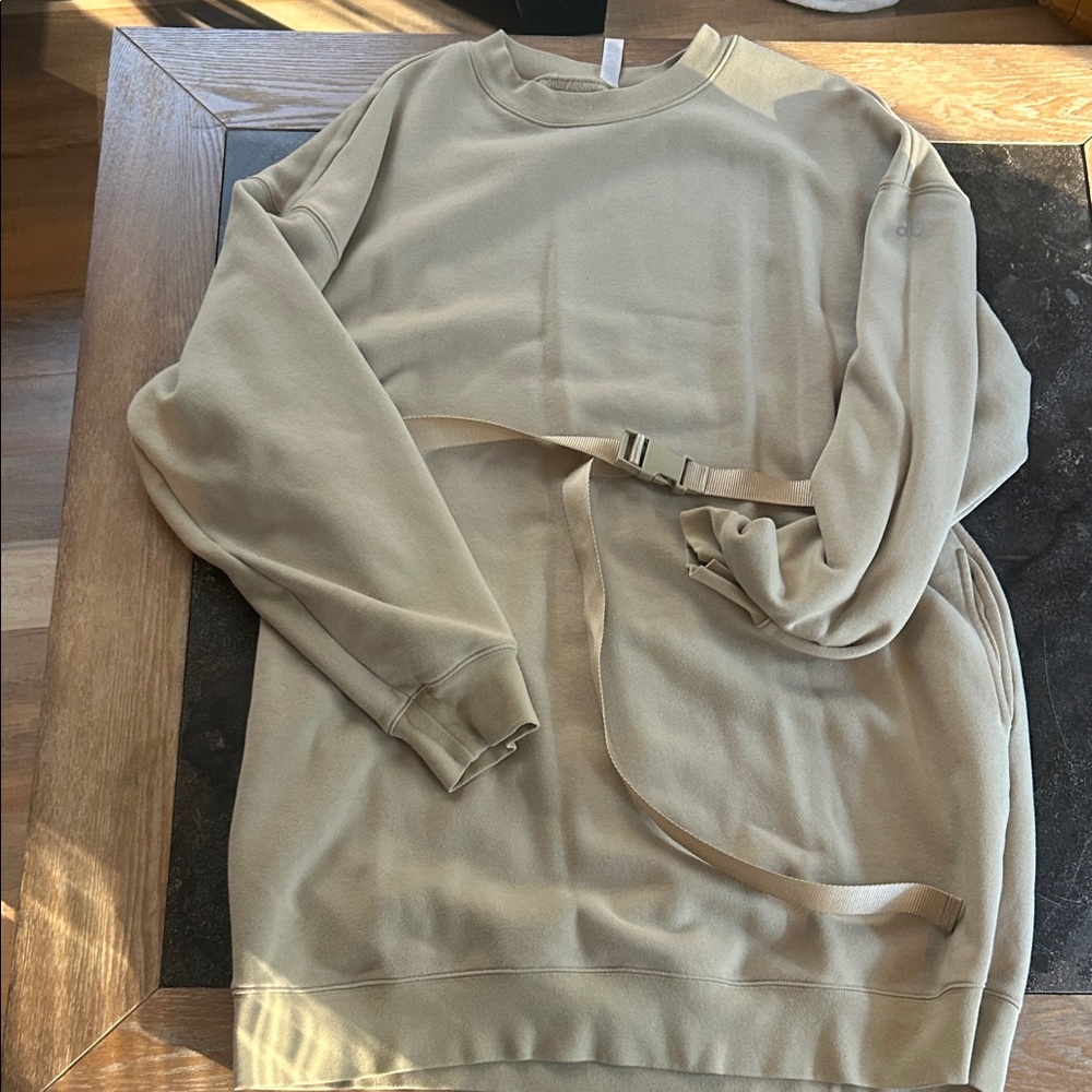 Alo sweatshirt dress with belt